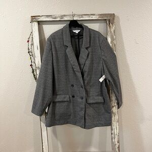 Old Navy Charcoal Checkered Blazer